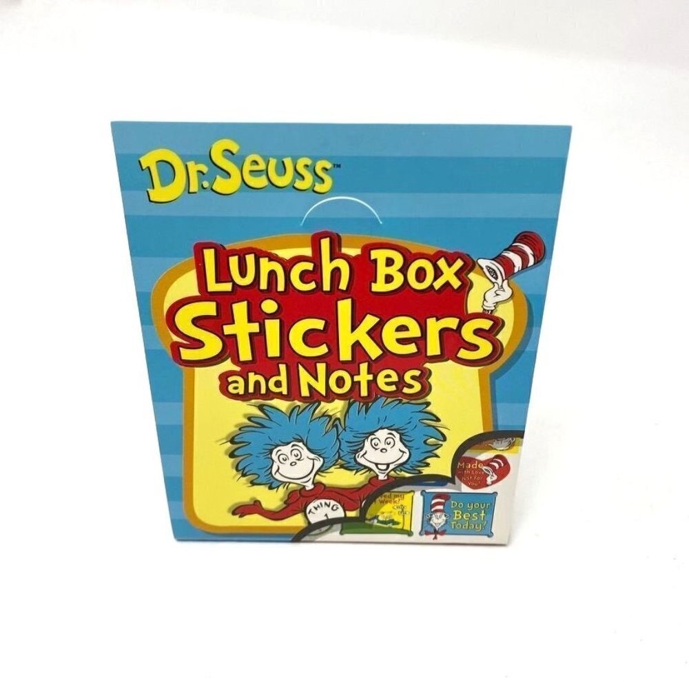 Dr. Seuss Lunch Box Stickers and Notes School Kids Love